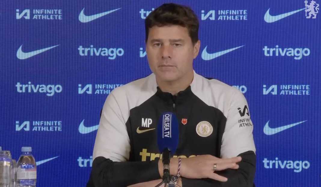 Mauricio Pochettino dalam konferensi pers Chelsea Mauricio Pochettino Ungkap Perkembangan Kondisi Skuad The Blues Jelang vs Brentford