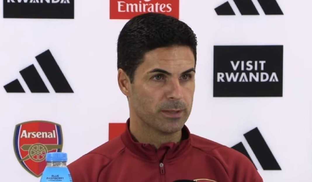 Mikel Arteta Sedang Konferensi Pers Lens Jadi Ujian Berat Arsenal di Matchday 2 Liga Champions