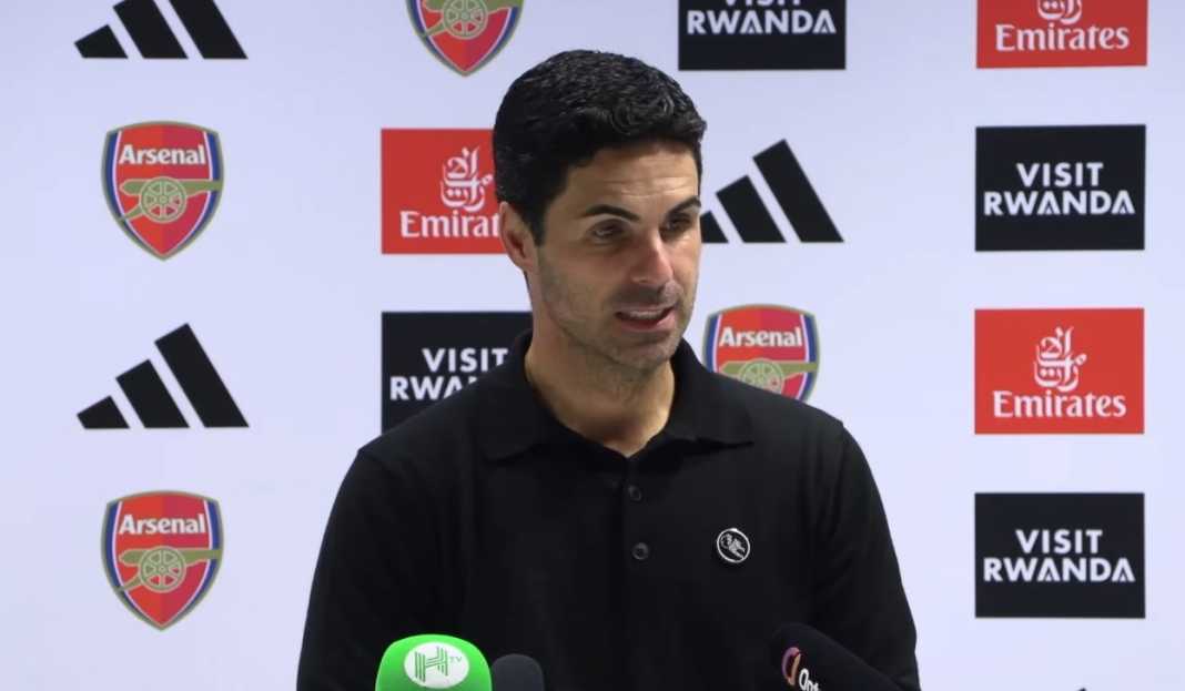 Mikel Arteta dalam konferemsi pers Arsenal Kisah dan Perjuangan Arsenal Raih Kemenangan Liga Pertama Atas The Citizens Sejak 2015