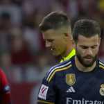 Nacho Fernandez sesaat setelah dikartu merah di laga Girona vs Real Madrid