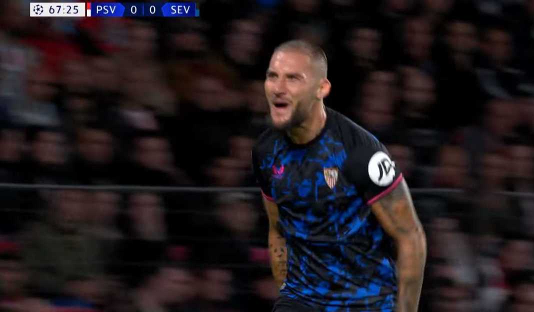 Nemanja Gudelj rayakan gol Sevilla Prediksi Sevilla vs Arsenal, The Gunners Menang 6-0 di Pertemuan Terakhir Pada 2022 Lalu