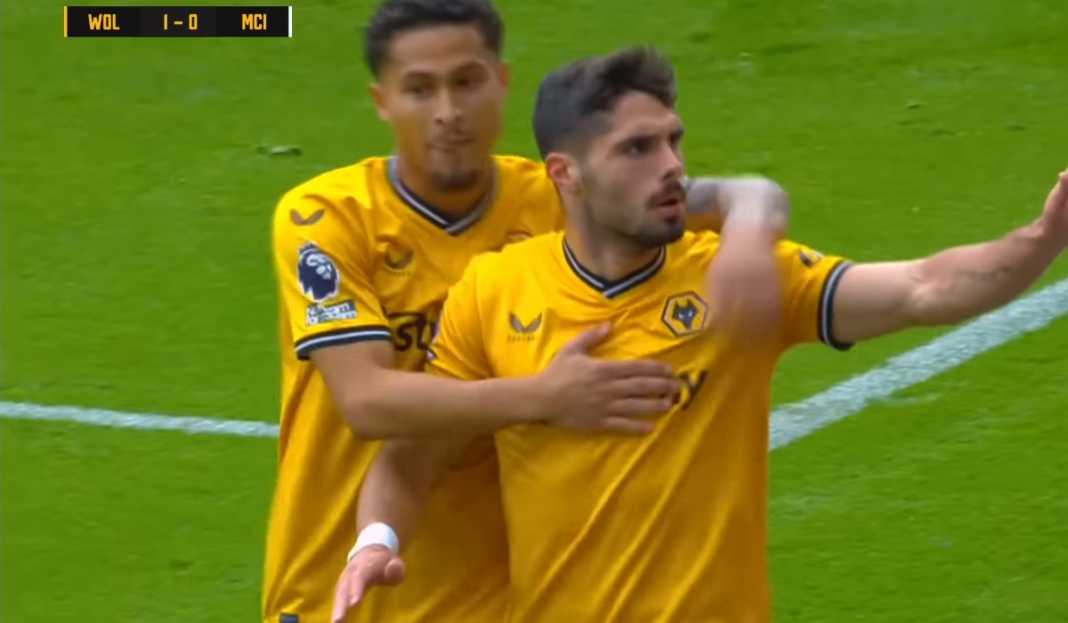Pedro Neto rayakan gol solo melawan Manchester City Wolves Incar Kemenangan Beruntun Pertama Sejak April Musim Lalu Saat Jamu Tim Unai Emery