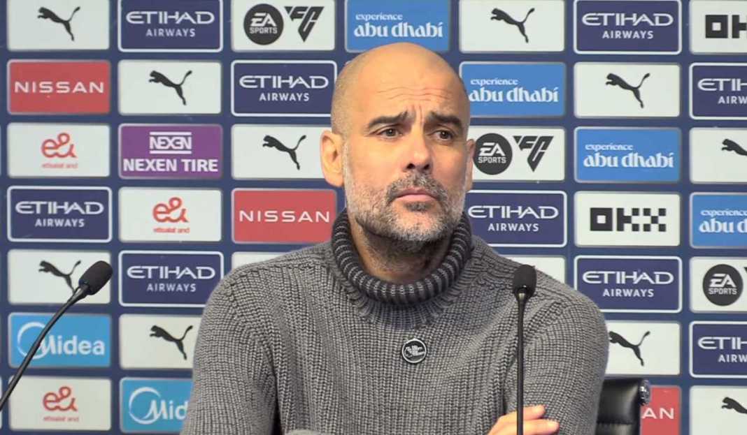 Pep Guardiola dalam konferensi pers Manchester City Pep Guardiola Sebut Kemenangan Atas Brighton Sangat Penting Usai Dua Kekalahan Beruntun Timnya