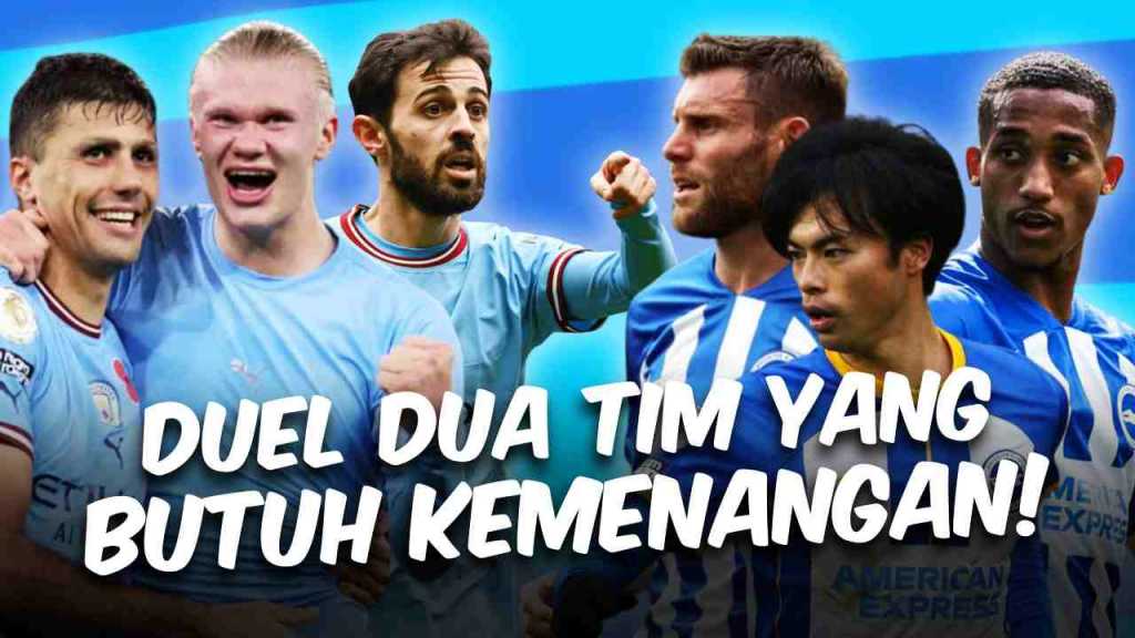 Prediksi Manchester City vs Brighton di Liga Inggris 2023-2024