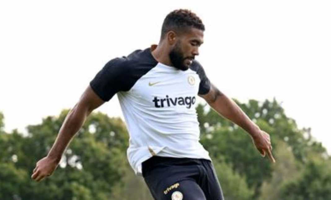 Reece James dalam sebuah sesi latihan individu Reece James dalam sebuah sesi latihan individu