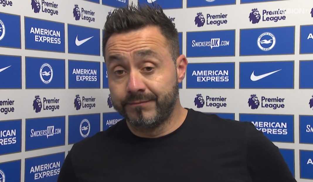 Roberto de Zerbi dalam wawancara usai pertandingan Brighton Roberto de Zerbi Cukup Puas Dengan Hasil Imbang, Tapi Yakin Brighton Layak Dapat Penalti