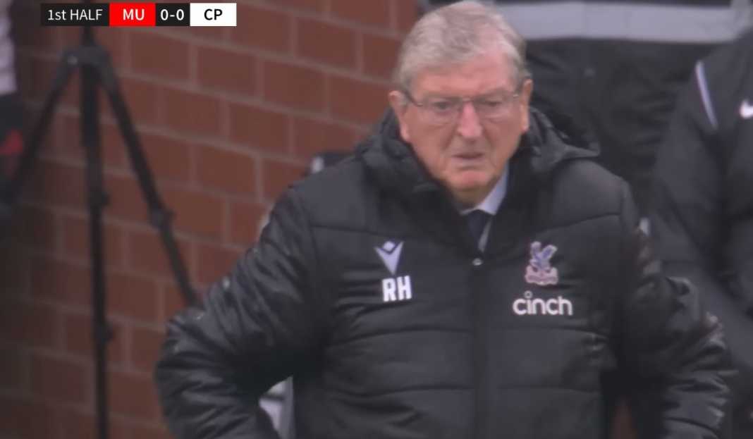 Roy Hodgson saat mendampingi Crystal Palace kontra Manchester United Sudah Enam Kali Jamu The Tricky Tree, Crystal Palace Tidak Pernah Bisa Menang
