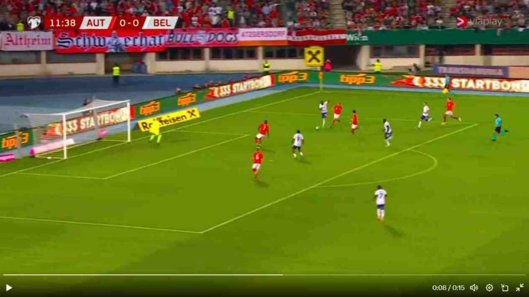 Satu detik sebelum gol Dodi Lukebakio ke gawang Austria Belgia Menang di Austria, Apa Artinya Itu untuk Kelolosan ke Piala Eropa?