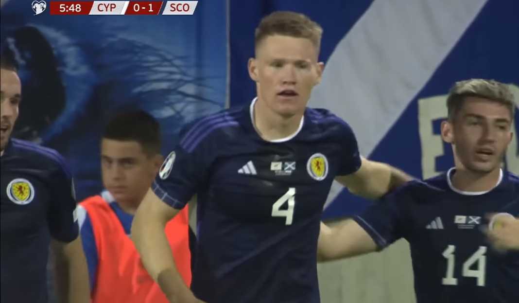 Scott McTominay rayakan gol ke gawang Siprus Mantan dan Pemain Manchester United Mendominasi Top Skor Kualifikasi Piala Eropa 2024