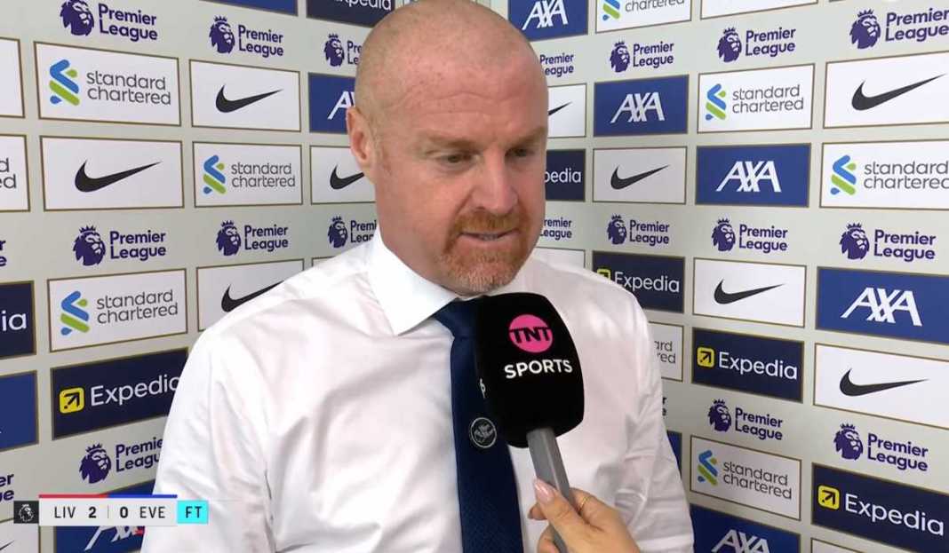 Sean Dyche dalam wawancara usai pertandingan Liverpool vs Everton Sean Dyche dan James Tarkowski Sindir Wasit Pro Liverpool, Tidak Kartu Merah Ibrahima Konate