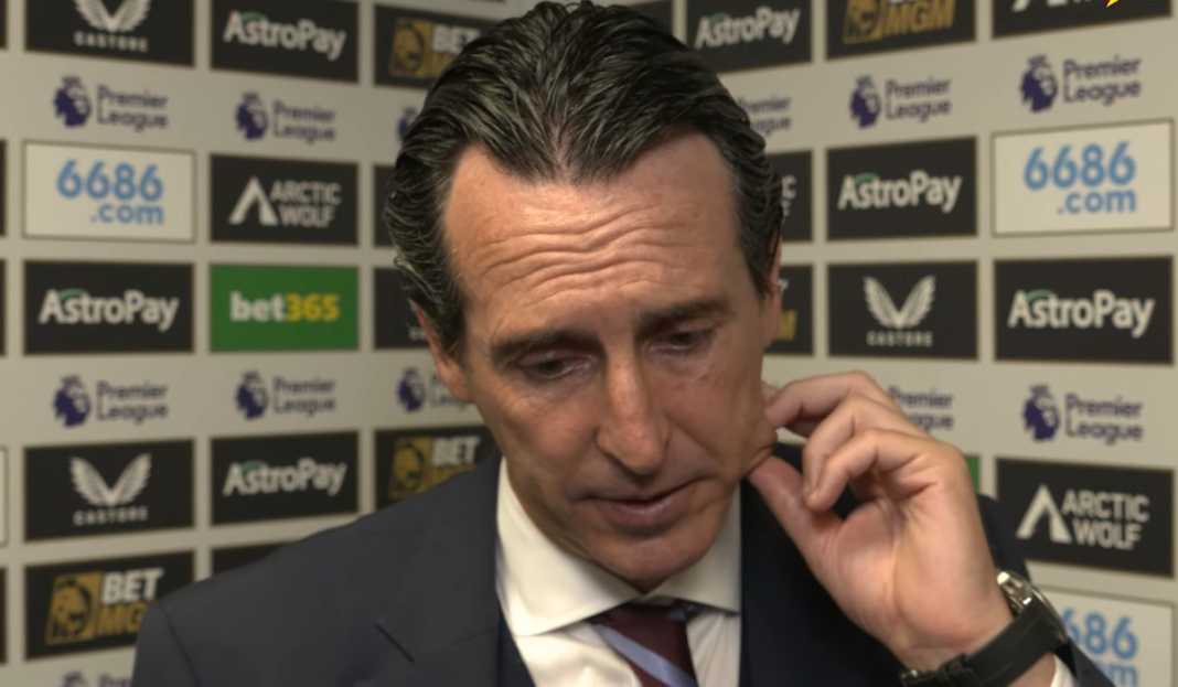 Unai Emery dalam wawancara usai pertandingan Unai Emery Kecewa Aston Villa Imbang, Tapi Senang Dengan Perkembangan Positif Mereka