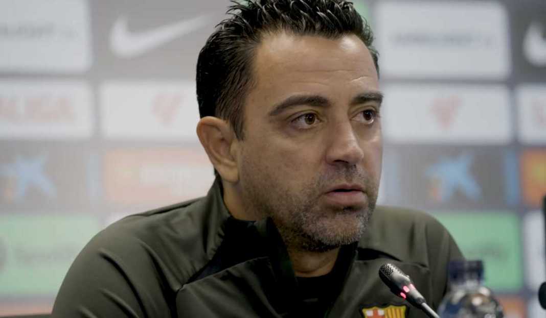 Xavi Hernandez dalam konferensi pers Barcelona Madrid Harus Takut, Xavi Sesumbar Janjikan Blaugrana Tampilkan Sepak Bola Gagah Berani