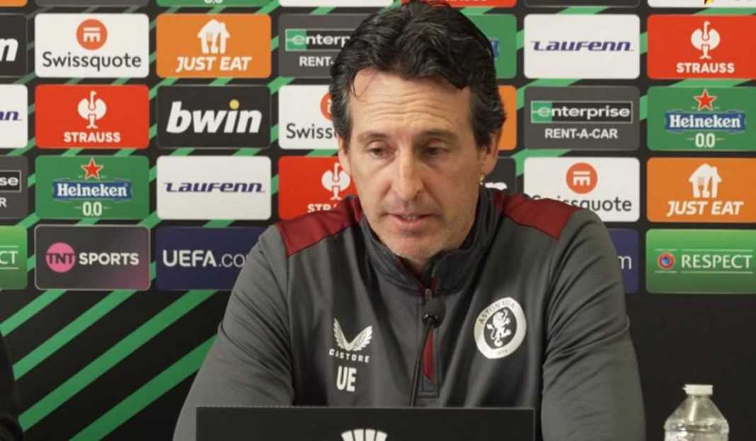 Unai Emery dalam konferensi pers Aston Villa