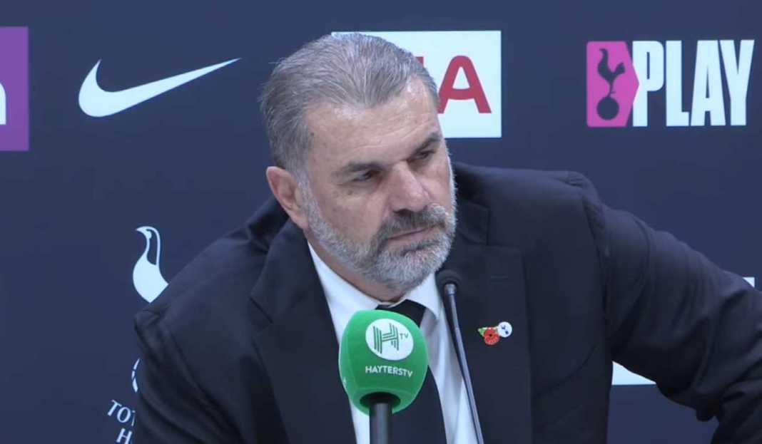 Ange Postecoglou dalam konferensi pers Postecoglou Komentari Kekalahan Spurs, Cedera Maddison, Hingga Kartu Merah Romero
