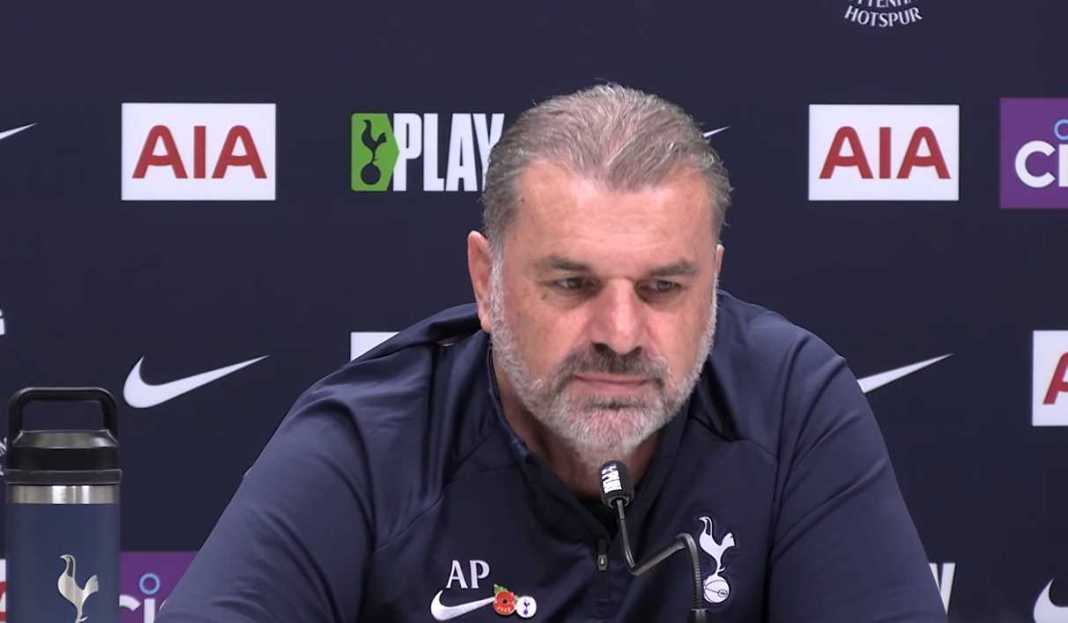 Ange Postecoglou di konferensi pers Tottenham Postecoglou Beri Kabar Buruk Soal Cedera Maddison dan Van De Ven, Akhir Harapan Gelar Spurs?