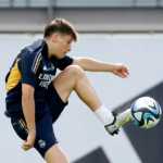 Arda Guler dalam sebuah sesi latihan di Real Madrid
