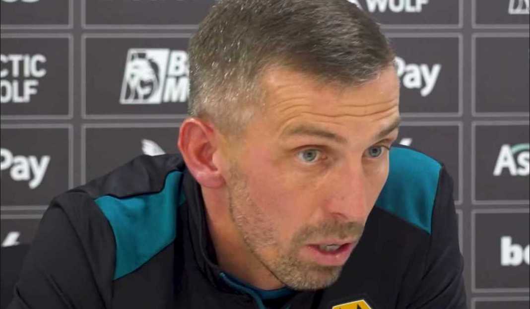 Gary O'Neil di konferensi pers Wolves Gary O'Neil Minta Timnya Fokus Penuh Jelang Pertandingan Kontra Tottenham Hotspur