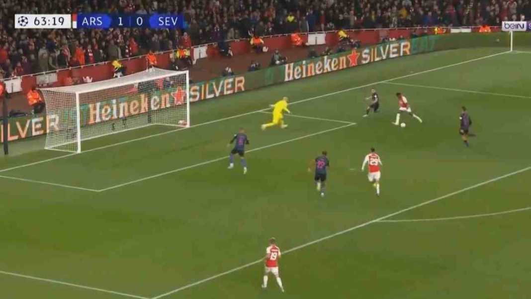 Gol Bukayo Saka ke gawang Sevilla pastikan kemenangan Arsenal Menang Tapi Posisinya Masih Belum Aman Gara-gara Pekan Kedua