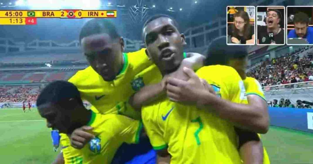 Gol kedua Rayan Vitor ke gawang Iran Hasil Brasil vs Iran di Piala Dunia U17, Keunggulan Selecao Dibalikkan 2-3!