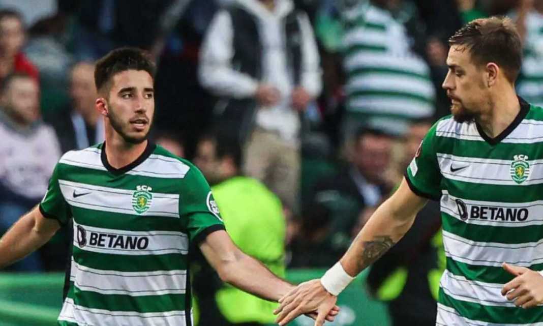 Goncalo Inacio dalam sebuah laga bersama Sporting Lisbon Goncalo Inacio dalam sebuah laga bersama Sporting Lisbon