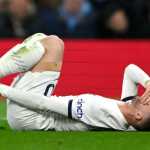 James Maddison saat cedera di laga Tottenham vs Chelsea