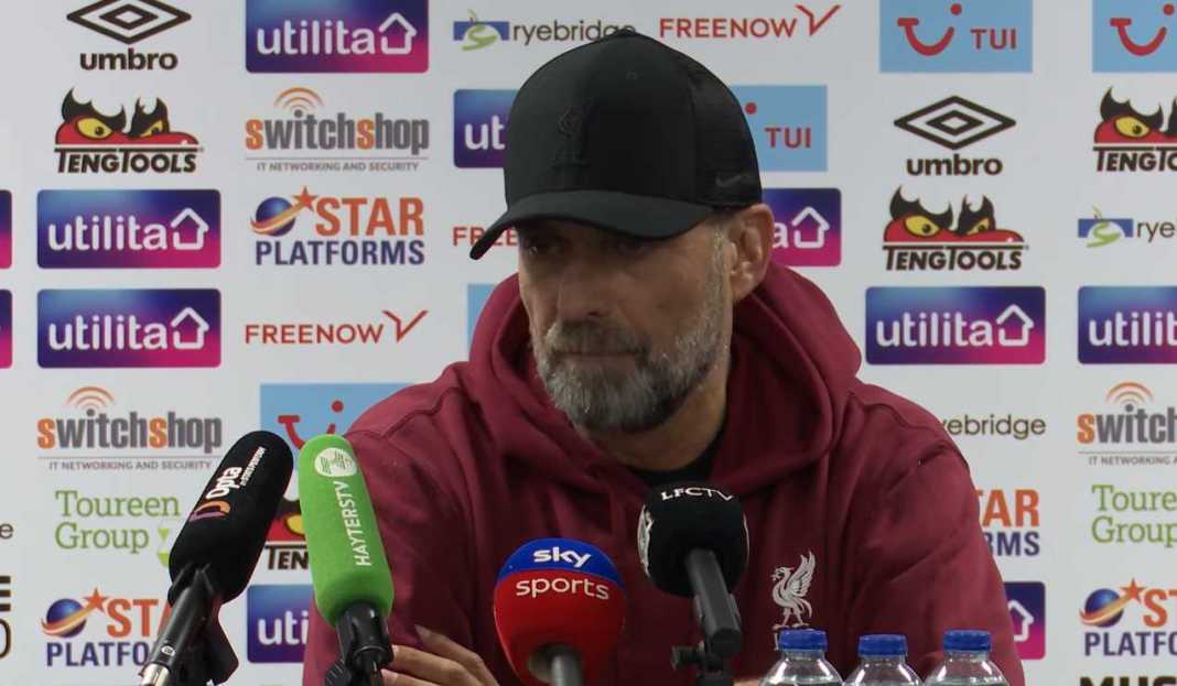 Jurgen Klopp dalam konferensi pers Jurgen Klopp Nggak Mau Cari Alasan Soal Hasil Imbang, Akui Liverpool Nggak Tampil Maksimal