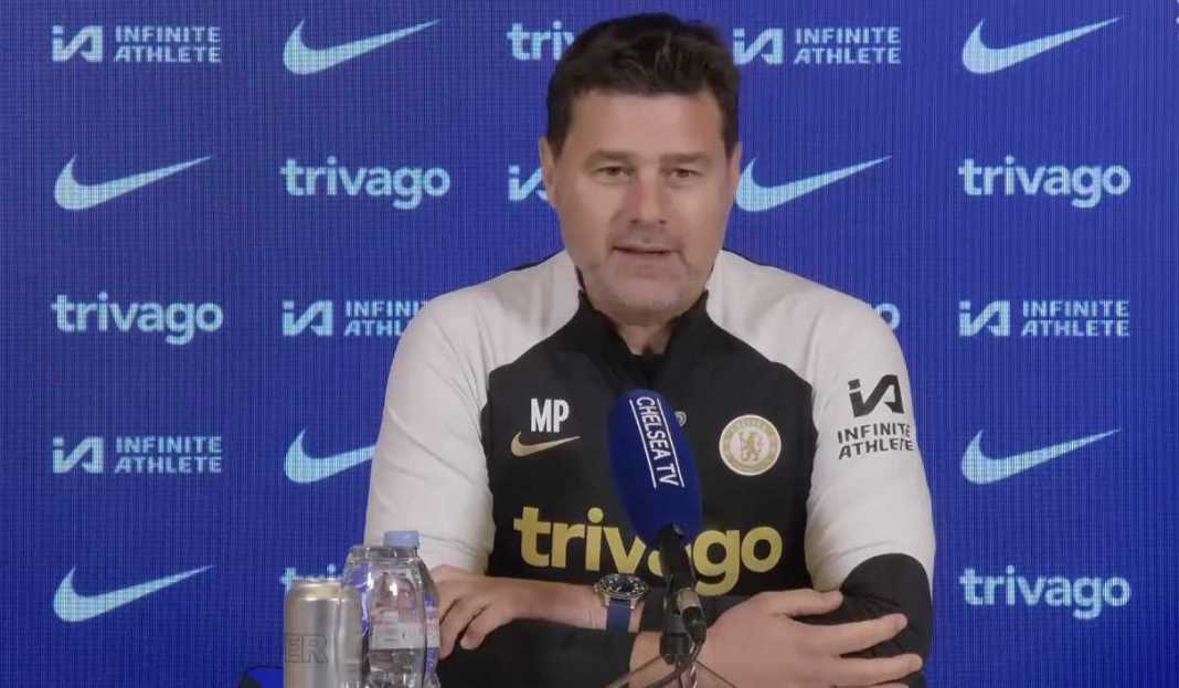 Mauricio Pochettino di konferensi pers Chelsea Mauricio Pochettino Beri Kabar Terbaru Seputar Reece James dan Armando Broja