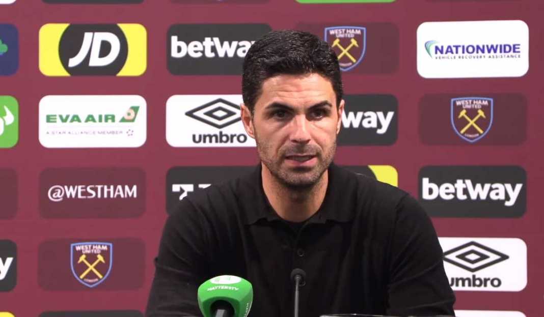 Mikel Arteta dalam konferensi pers Arsenal Curhatan Mikel Arteta Usai Arsenal Tersingkir dari Piala Liga dari The Hammers