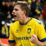 Nicolai Vallys dalam sebuah laga yang dilakoni Brondby