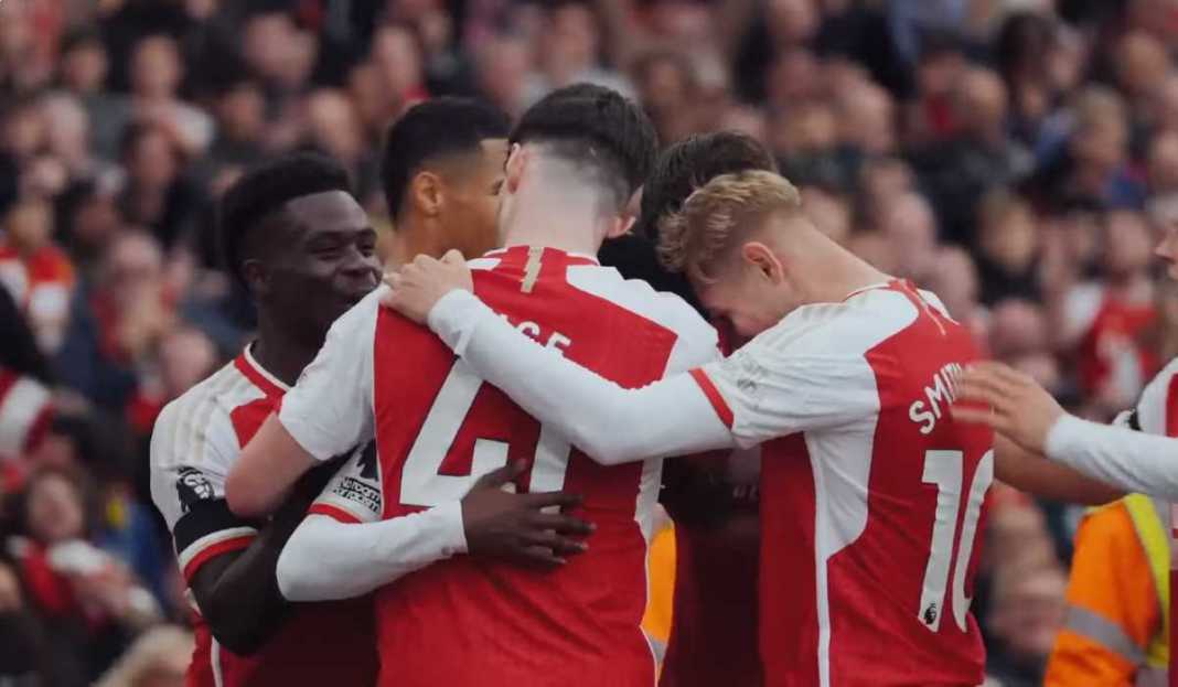 Para pemain Arsenal rayakan gol ke gawang Sheffield Newcastle United Cuma Menang Sekali di 10 Pertemuan Terakhir Kontra The Gunners