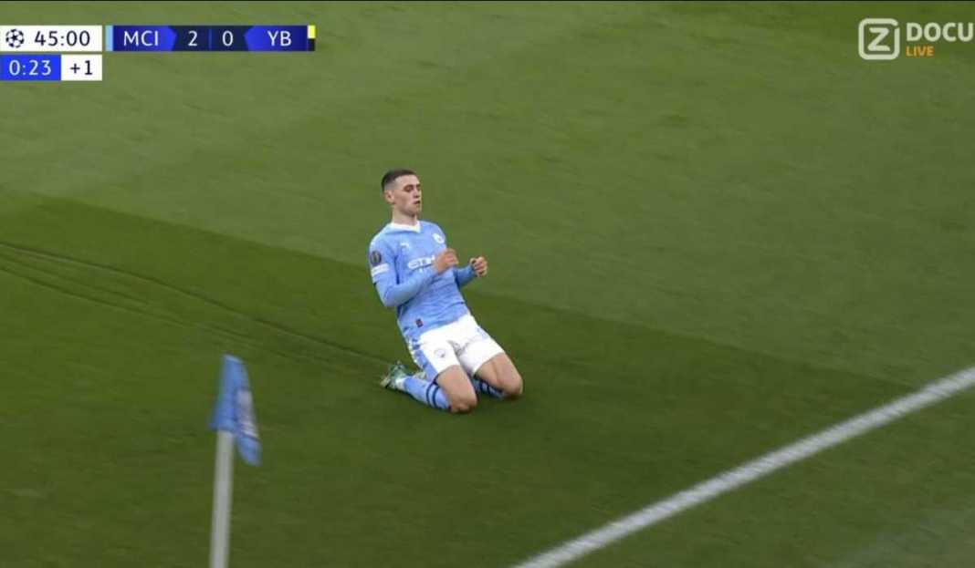 Phl Foden rayakan gol ke gawang Young Boys Dua Tim Sudah Lolos ke 16 Besar Liga Champions, Beberapa Bisa Menyusul Nanti Malam