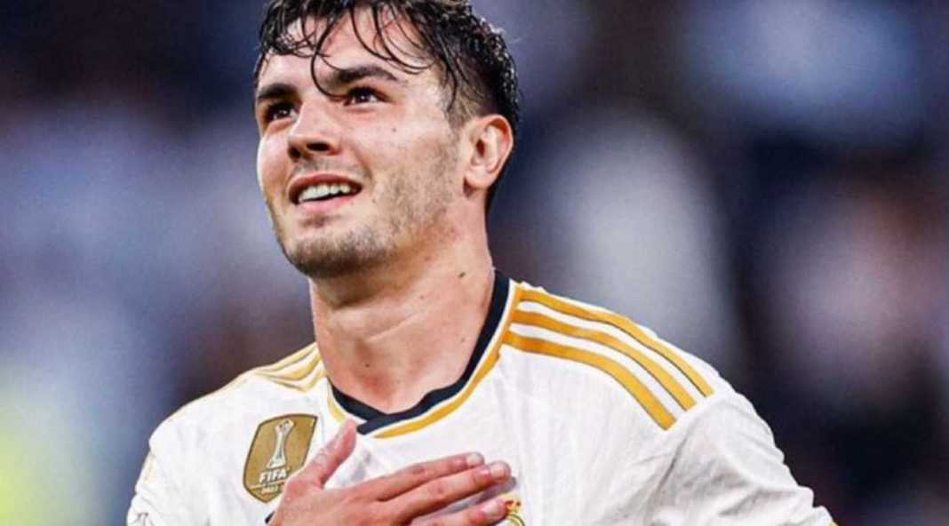 Real Madrid vs Braga - Brahin Diaz merayakan golnya di babak pertama Real Madrid vs Braga - Brahin Diaz merayakan golnya di babak pertama