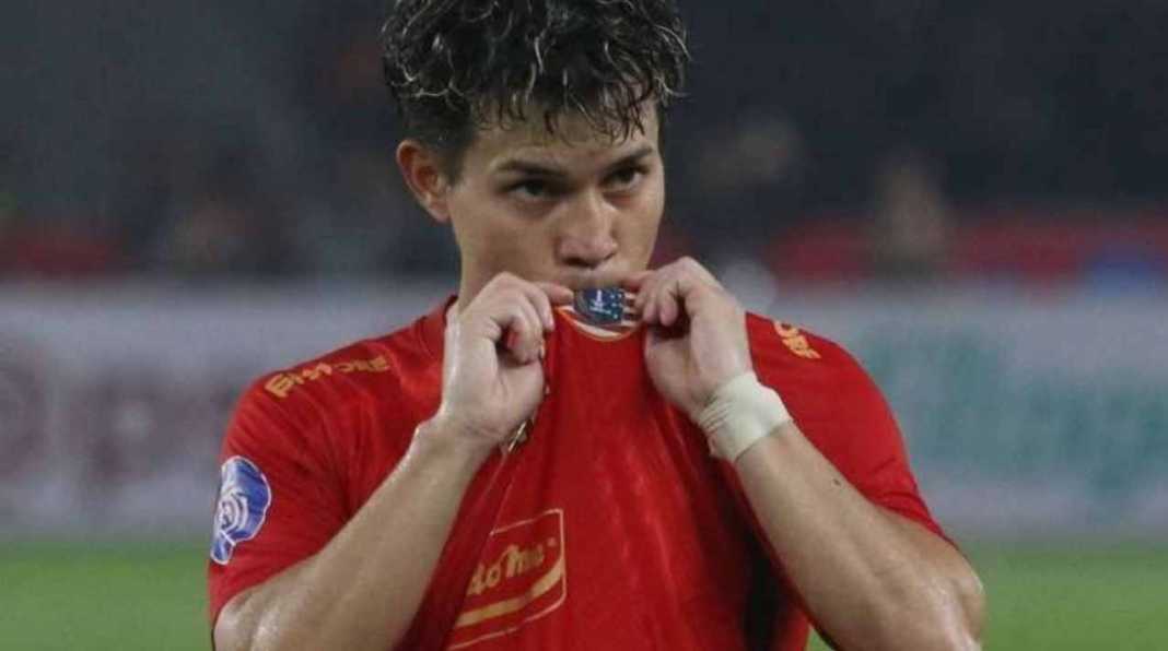 ajisrepoyr07 Ryo Matsumura usai mencetak gol ke gawang Bhayangkara