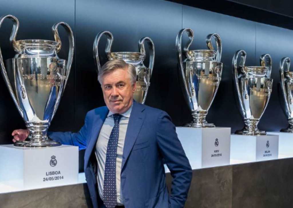 Carlo Ancelotti di Depan Deretan Piala Real Madrid