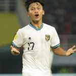 Nabil Asyura Usai Mencetak Gol Tendangan Bebas ke Gawang Maroko