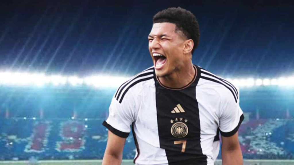 Pemain timnas Jerman U17 Paris Brunner mencetak gol pertama di laga melawan Selandia Baru di matchday kedua Piala Dunia U17