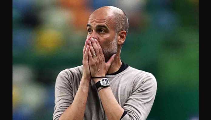 Pep Guardiola memberi ekspresi kekecewaan