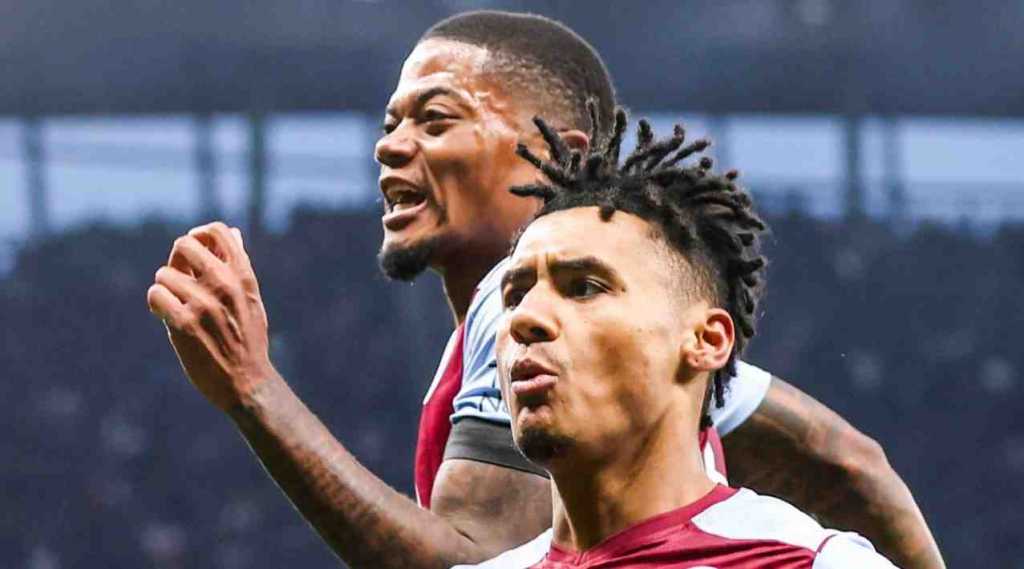 Ollie Watkins merayakan golnya bagi Aston Villa