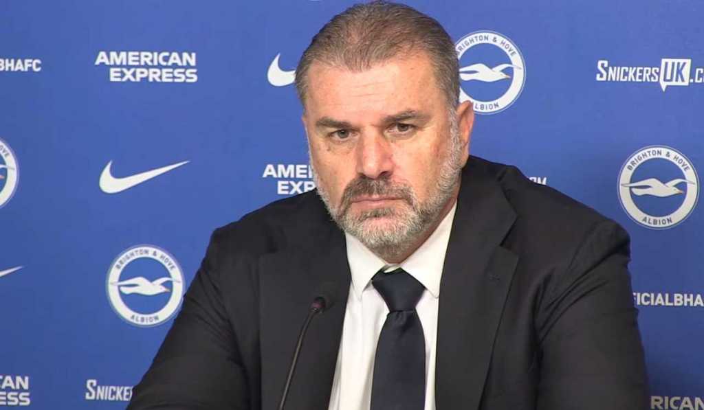 Ange Postecoglou dalam konferensi pers Tottenham Hotspur