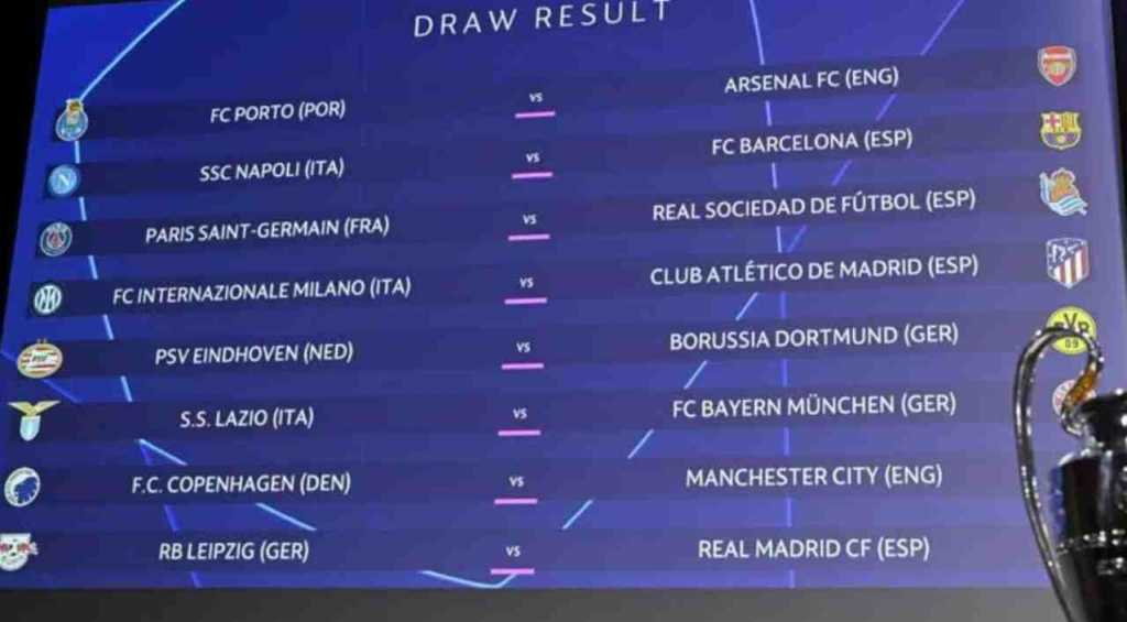 Hasil drawing 16 besar UCL