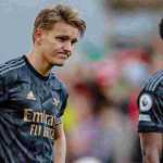 Ekspresi Martin Odegaard dan Eddie Nketiah usai kekalahan Arsenal di Nottingham Forest pada 20 Mei 2023