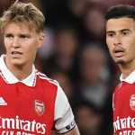 Martin Odegaard dan Gabriel Martinelli pemain Arsenal