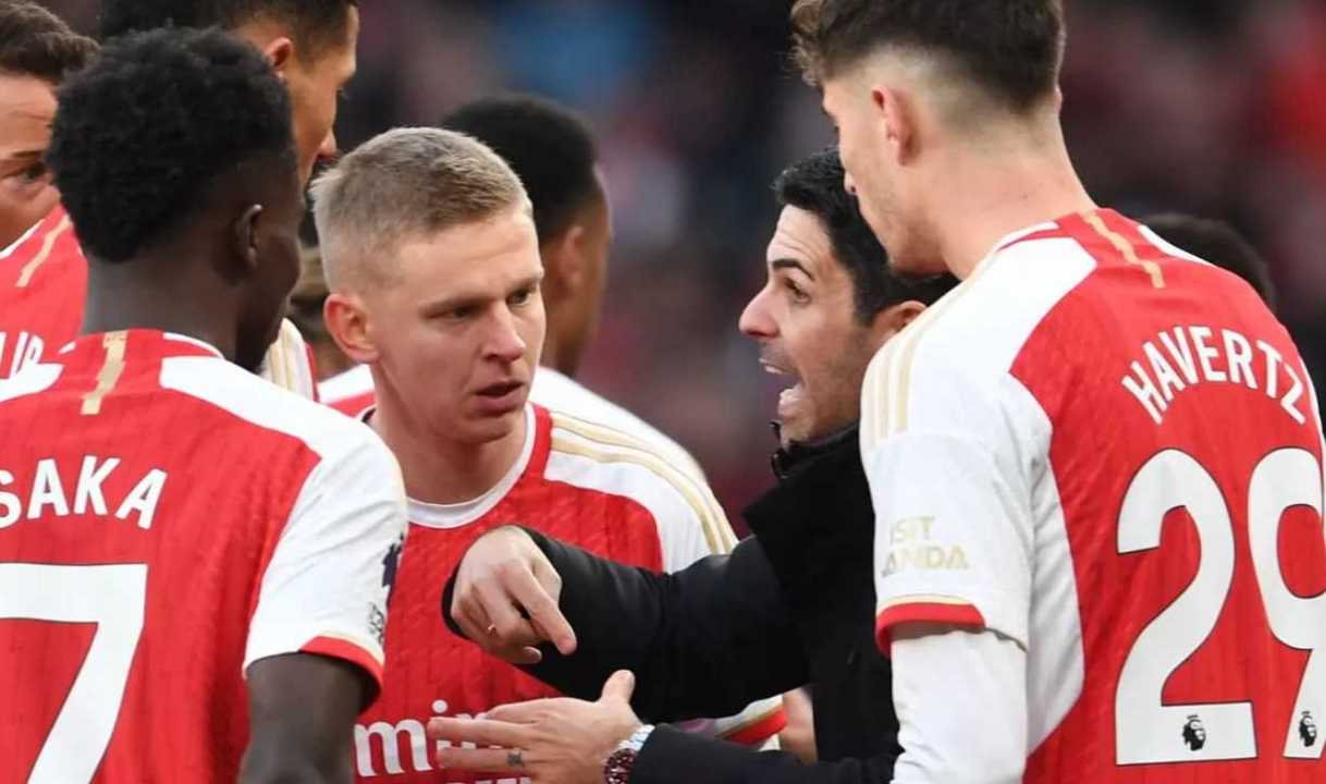 Mikel Arteta dan para pemain Arsenal