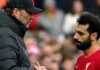 Pelatih Liverpool Jurgen Klopp dan Mohamed Salah