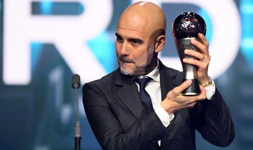 Pep Guardiola meraih penghargaan sebagai pelatih terbaik di Best FIFA Football Awards 2023