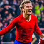 Perayaan gol Antoine Griezmann usai menjebol gawang Real Madrid di ajang Copa del Rey, 19 Januari 2024