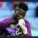 Reaksi Andre Onana usai kemasukan gol pada laga kontra Senegal di Piala Afrika 2024