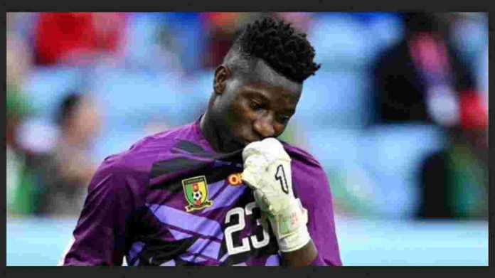 Reaksi Andre Onana usai kemasukan gol pada laga kontra Senegal di Piala Afrika 2024