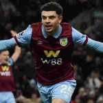 Zeki Amdouni merayakan golnya bagi Burnley