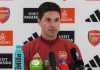 Mikel Arteta dalam konferensi pers Arsenal